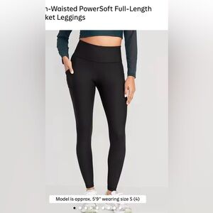 High-Waisted PowerSoft Full-Length Pocket Leggings